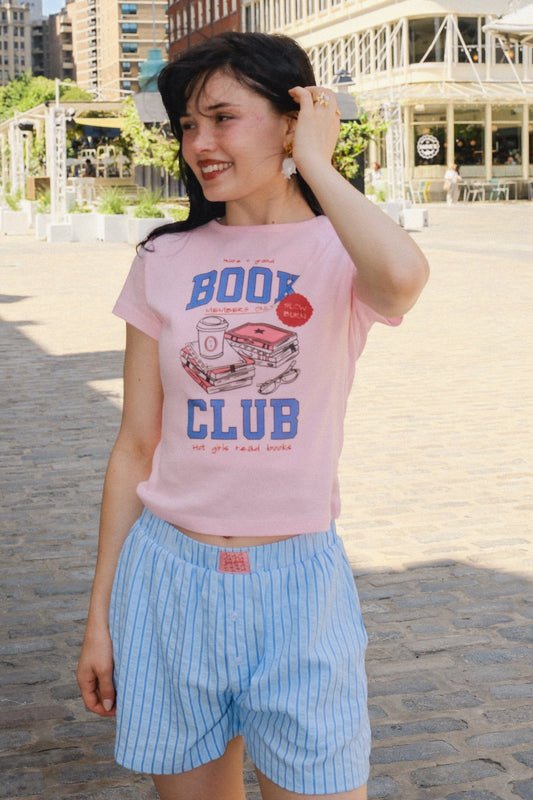 Book Club Graphic Baby Tee Baby Tee mure + grand 