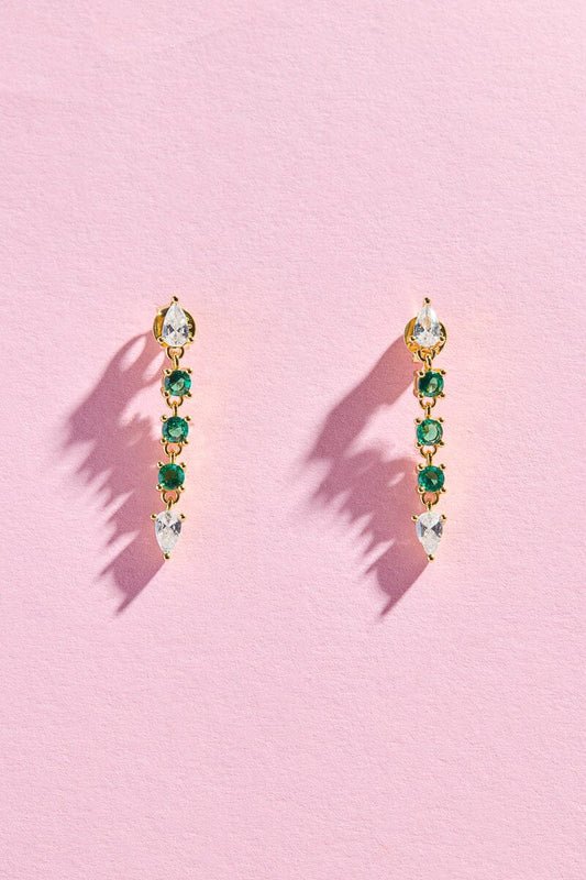 Color Muse Sterling Silver Drop Stud Earrings Earrings mure + grand 