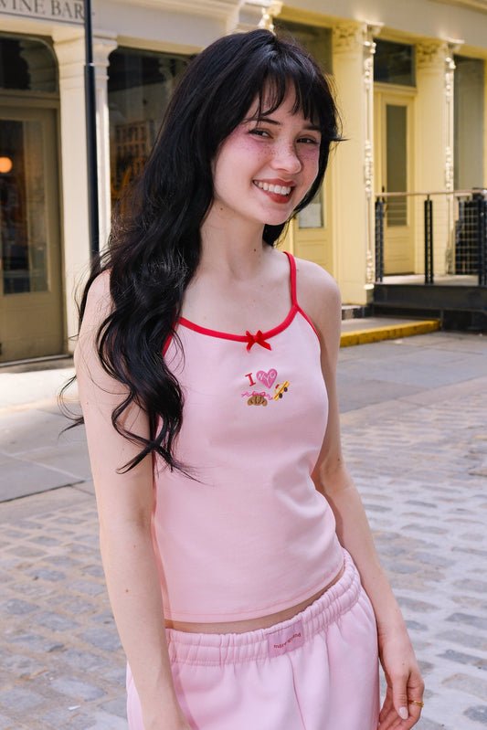 I Love NYC Embroidery Tank Top Clothing mure + grand 