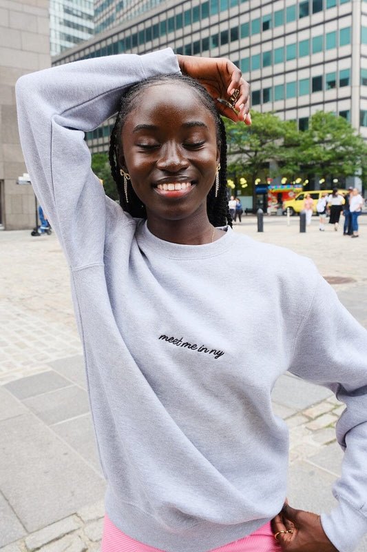 Meet Me in NY Embroidered Sweatshirt sweatshirt mure + grand 