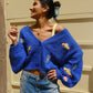 New York Puff Cardigan Sweater mure + grand 
