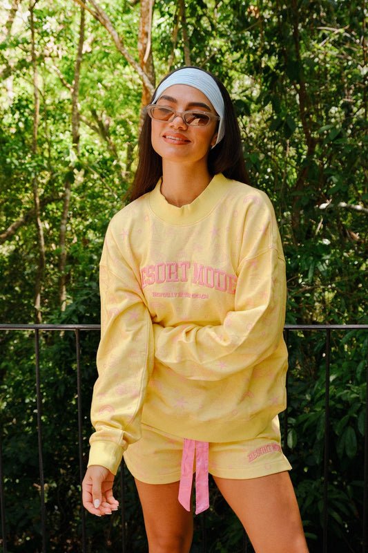 Resort Mode Mock Neck Sweat + Short Set mure + grand 