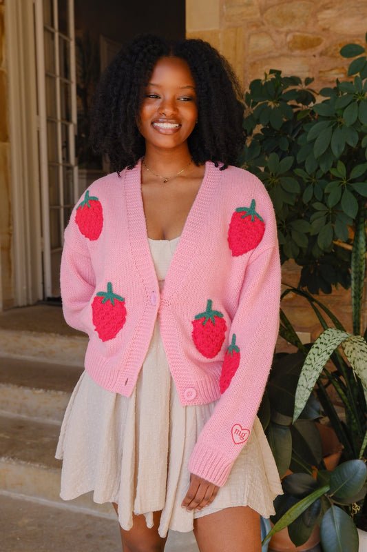 Strawberry Puff Cardigan Top mure + grand 