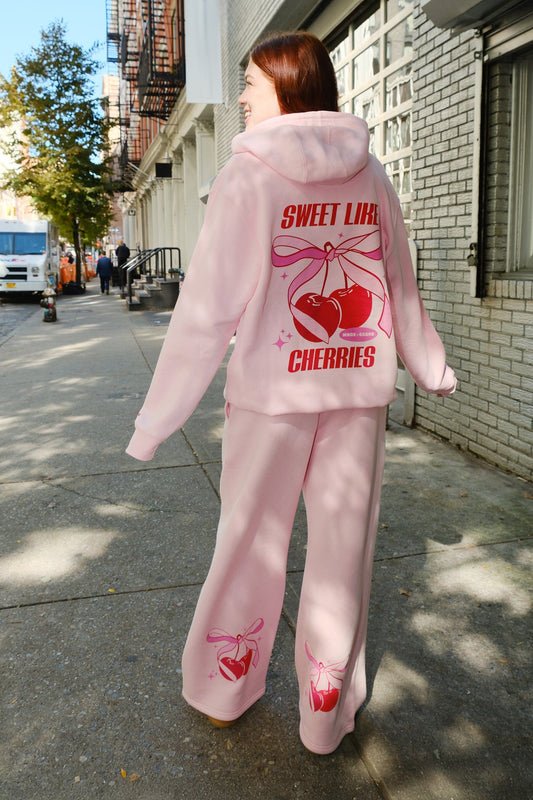 Sweet Like Cherries Wide Leg Sweatpants Clothing mure + grand 