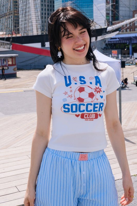 USA Soccer Baby Tee t-shirt mure + grand 