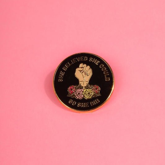 She Believed She Could So She Did Enamel Pin Enamel Pin Patches & Pins 